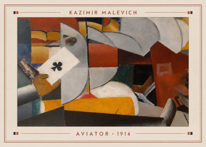 Kazimir Malevich Aviator No3 - Affiche