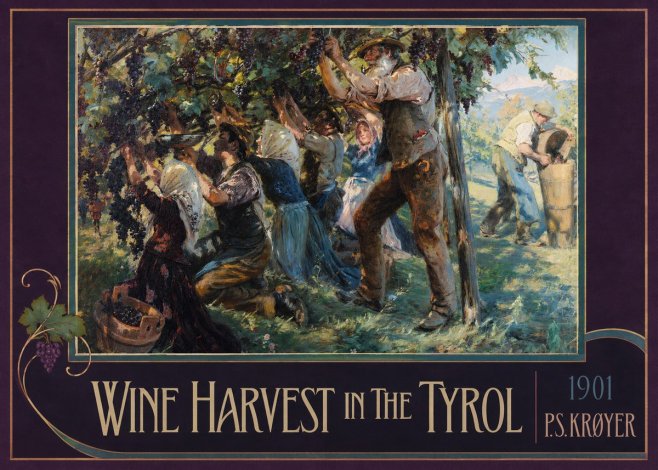 P.S. Krøyer Wine Harvest in the Tyrol No3 - Affiche