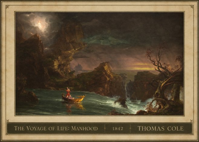 Thomas Cole The Voyage of Life: Manhood III No1 - Affiche
