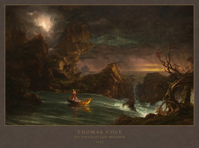 Thomas Cole The Voyage of Life: Manhood III No6 - Affiche