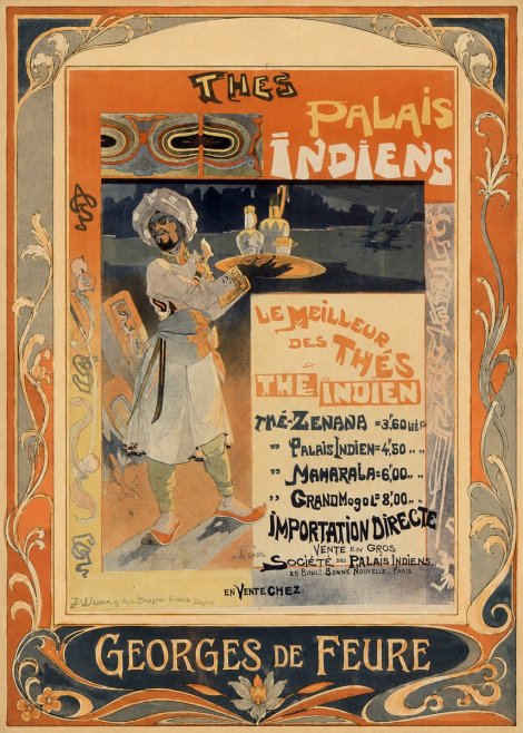 Georges de Feure Palais Indiens No1 - Affiche