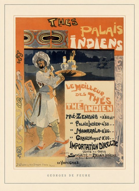 Georges de Feure Palais Indiens No4 - Affiche