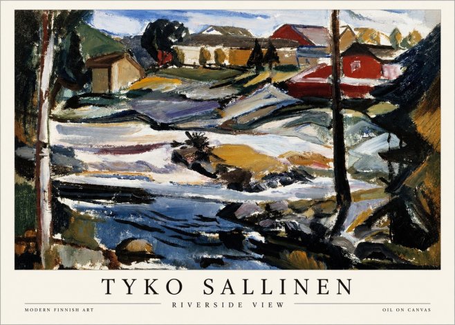 Tyko Sallinen Riverside View No1 - Affiche