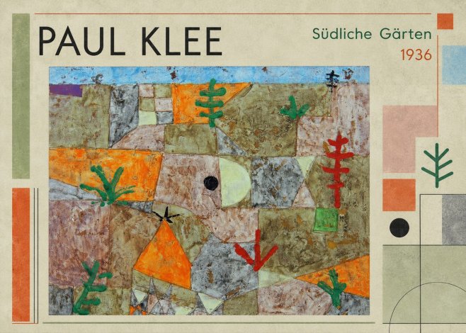 Paul Klee Südliche Gärten No1 - Affiche