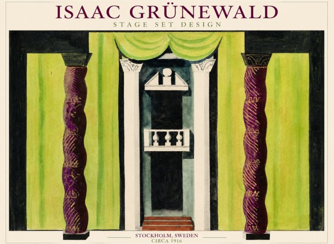 Isaac Grünewald Stage Set Design No1 - Affiche