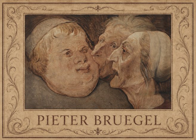 Pieter Bruegel Three Grotesque Heads No1 - Affiche