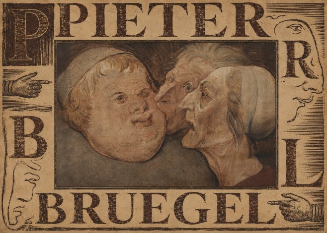 Pieter Bruegel Three Grotesque Heads No4 - Affiche