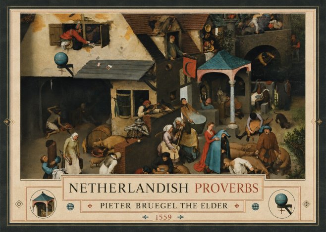 Pieter Bruegel Netherlandish Proverbs VII No3 - Affiche