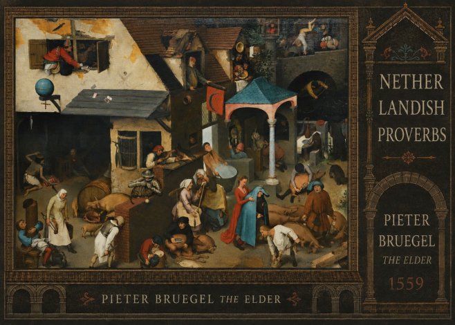 Pieter Bruegel Netherlandish Proverbs VII No4 - Affiche