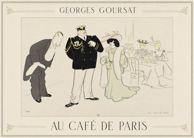 Georges Goursat Au Café De Paris No1 - Affiche