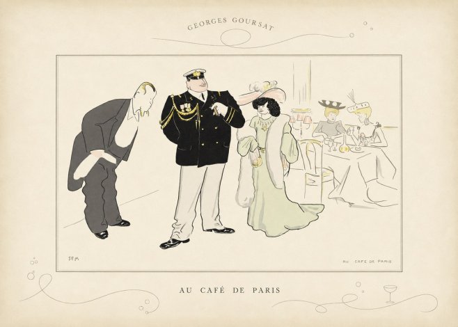 Georges Goursat Au Café De Paris No3 - Affiche