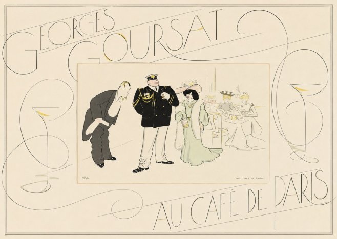 Georges Goursat Au Café De Paris No5 - Affiche