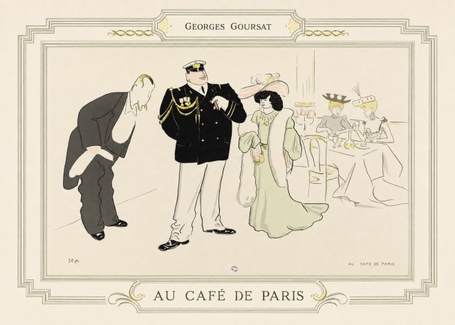 Georges Goursat Au Café De Paris No6 - Affiche