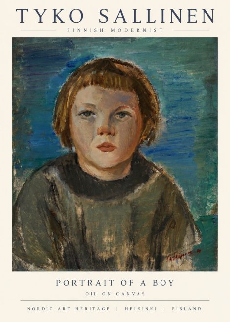 Tyko Sallinen Portrait of a Boy No1 - Affiche