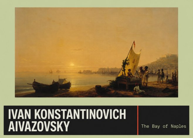 Ivan Konstantinovich Aivazovsky The Bay of Naples No6 - Affiche