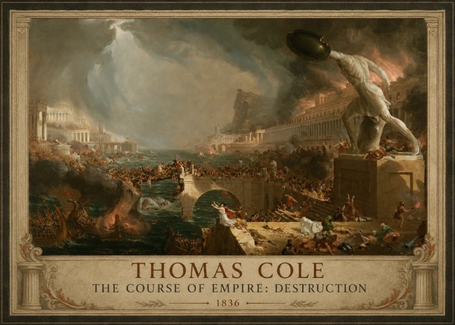 Thomas Cole The Course of Empire: Destruction No1 - Affiche