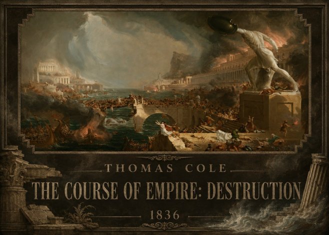 Thomas Cole The Course of Empire: Destruction No2 - Affiche