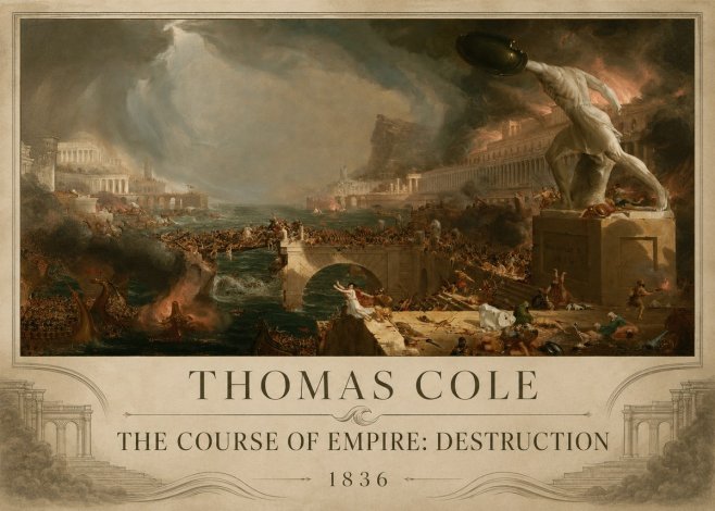 Thomas Cole The Course of Empire: Destruction No3 - Affiche