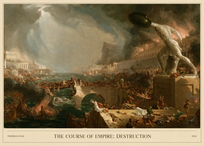 Thomas Cole The Course of Empire: Destruction No5 - Affiche