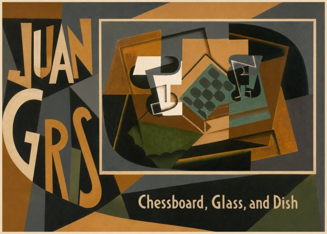 Juan Gris Chessboard, Glass, and Dish No2 - Affiche