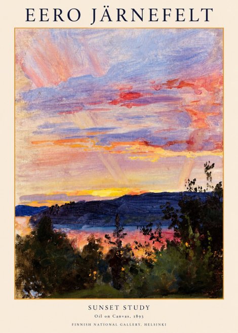 Eero Järnefelt Sunset Study No1 - Affiche