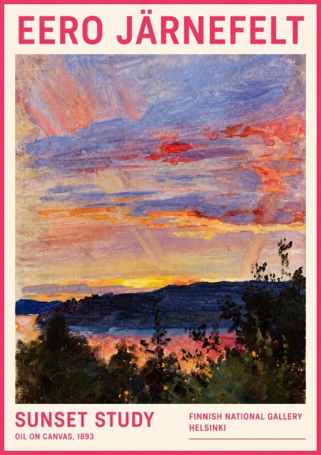Eero Järnefelt Sunset Study No2 - Affiche