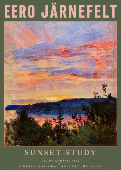 Eero Järnefelt Sunset Study No4 - Affiche