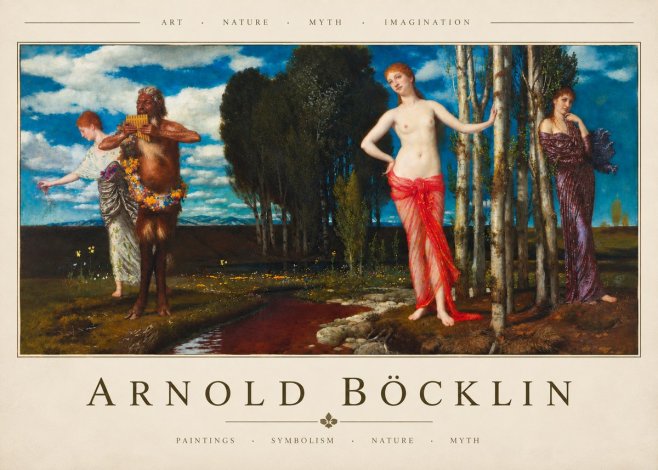 Arnold Böcklin Spring Evening No4 - Affiche