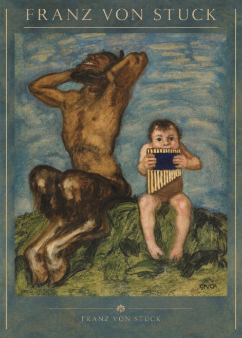 Franz von Stuck Laughing Faun and Playing Putto No2 - Affiche