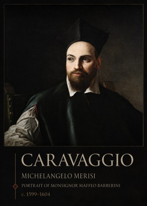 Michelangelo Merisi da Caravaggio Portrait of Monsignor Maffeo Barberini No2 - Affiche