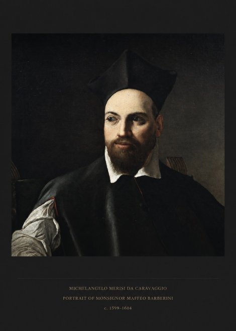 Michelangelo Merisi da Caravaggio Portrait of Monsignor Maffeo Barberini No5 - Affiche