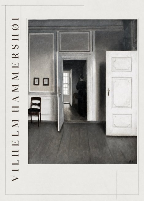 Vilhelm Hammershøi Interior with a Woman Seen from Behind No2 - Affiche