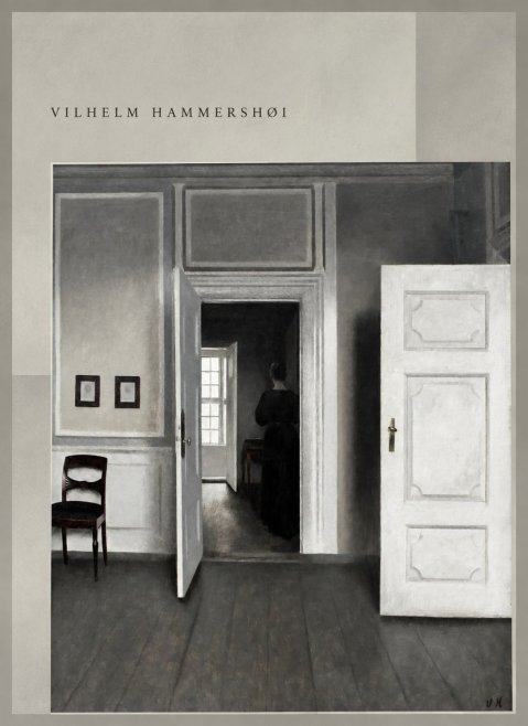 Vilhelm Hammershøi Interior with a Woman Seen from Behind No5 - Affiche