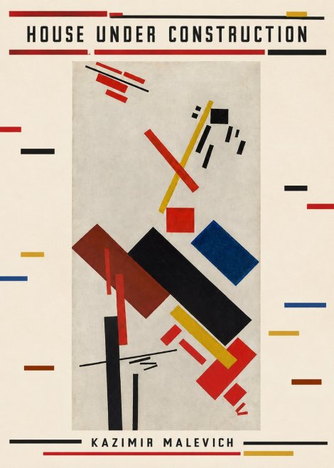 Kazimir Malevich House Under Construction No5 - Affiche