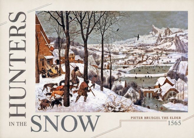Pieter Bruegel Hunters in the Snow No5 - Affiche