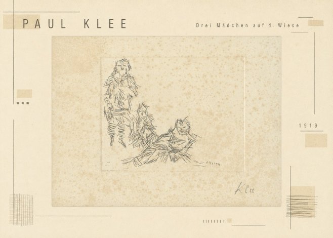 Paul Klee Drei Mädchen Auf D. Wiese No3 - Affiche