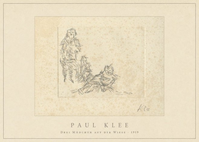 Paul Klee Drei Mädchen Auf D. Wiese No4 - Affiche
