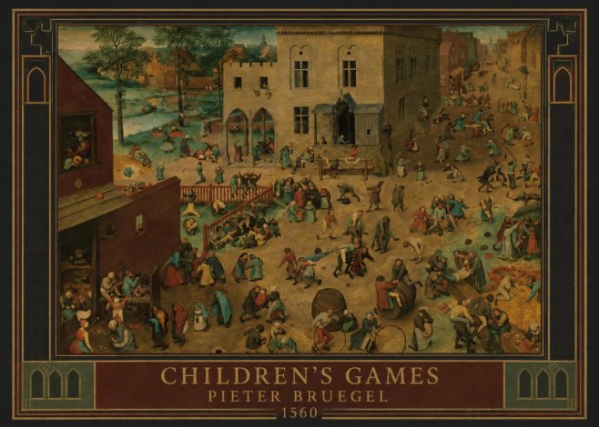 Pieter Bruegel Children's Games IV No1 - Affiche