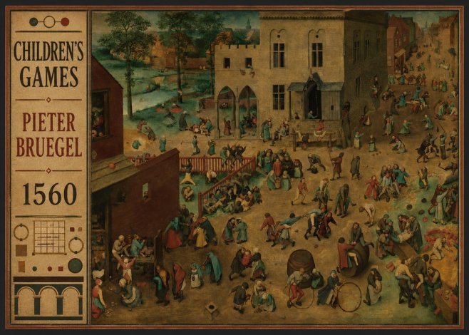 Pieter Bruegel Children's Games IV No3 - Affiche