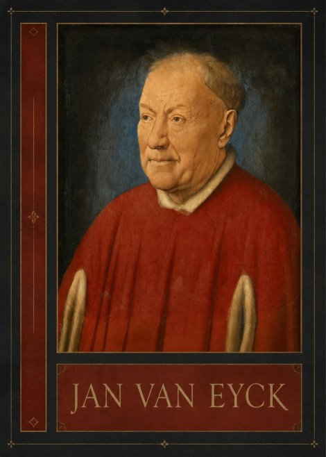 Jan van Eyck Portrait of a Man III No2 - Affiche
