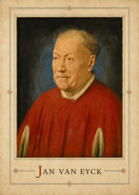 Jan van Eyck Portrait of a Man III No3 - Affiche