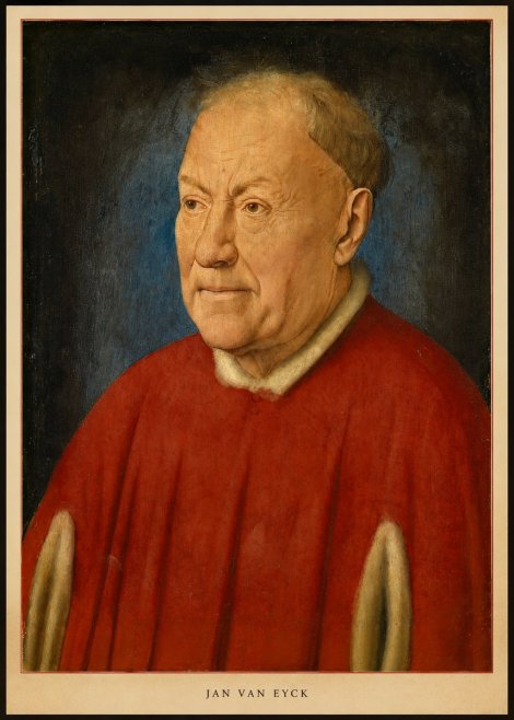 Jan van Eyck Portrait of a Man III No6 - Affiche
