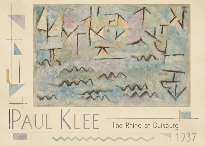 Paul Klee The Rhine at Duisburg No3 - Affiche