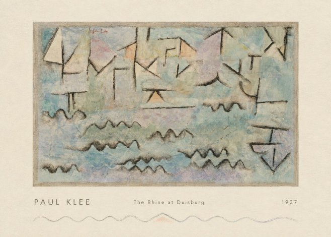 Paul Klee The Rhine at Duisburg No4 - Affiche