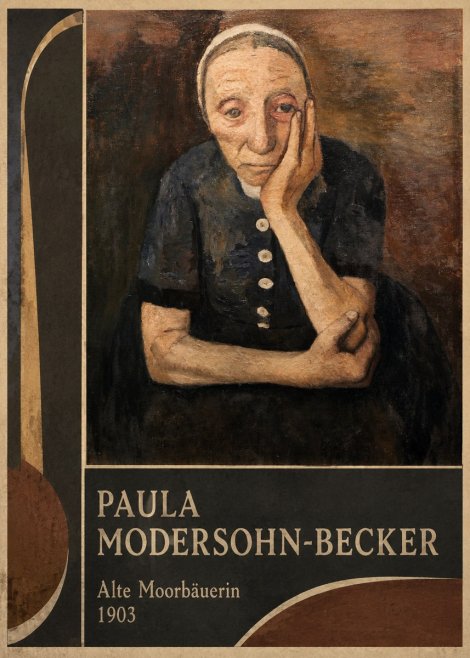 Paula Modersohn-Becker Alte Moorbäuerin No2 - Affiche