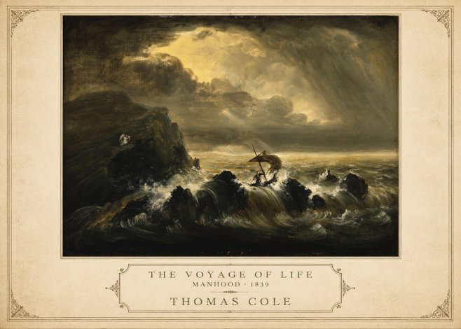 Thomas Cole The Voyage of Life: Manhood IV No3 - Affiche