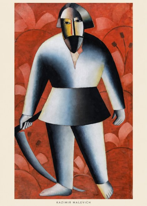 Kazimir Malevich Peasant with Scythe No5 - Affiche