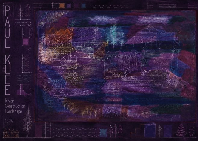 Paul Klee River Construction Landscape No3 - Affiche