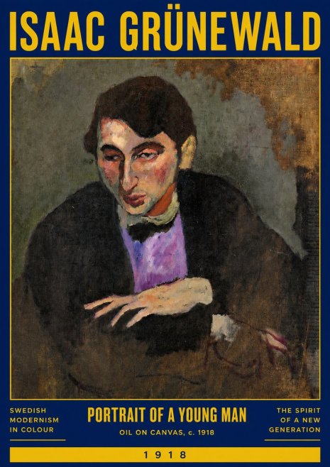 Isaac Grünewald Portrait of a Young Man No3 - Affiche