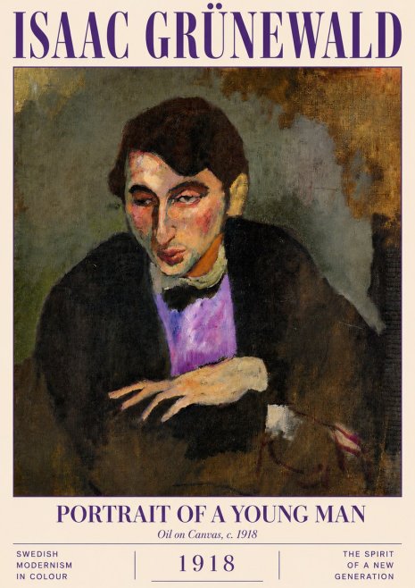 Isaac Grünewald Portrait of a Young Man No5 - Affiche